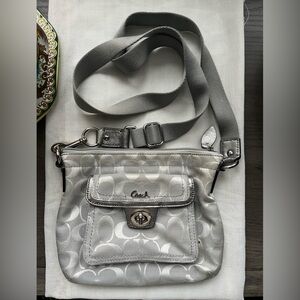 Coach Metallic Silver Y2K Crossbody Bag